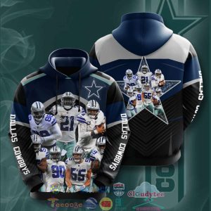 Nfl Dallas Cowboys Legends Signatures Hoodie 3D