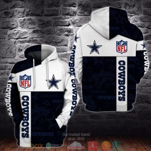 Nfl Dallas Cowboys Navy White 3D Hoodie