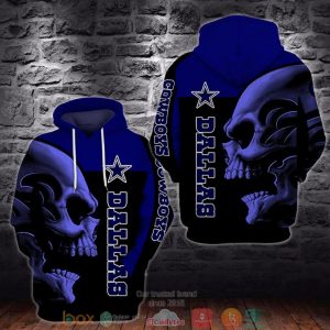 Nfl Dallas Cowboys Skull 3D Hoodie