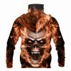 Nfl Denver Broncos Flameskull 3D Hoodie Mask