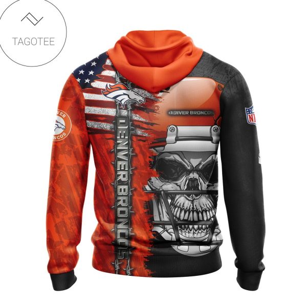 Nfl Denver Broncos Skull With Helmets 2022 Hoodie