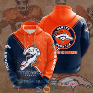 Nfl Denver Broncos United In Orange Hoodie 3D