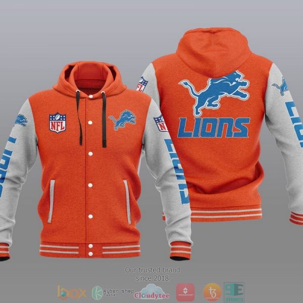 Nfl Detroit Lions Baseball Jacket Hoodie