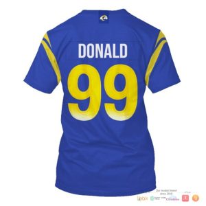 Nfl Donald 99 Los Angeles Rams Blue 3D Shirt