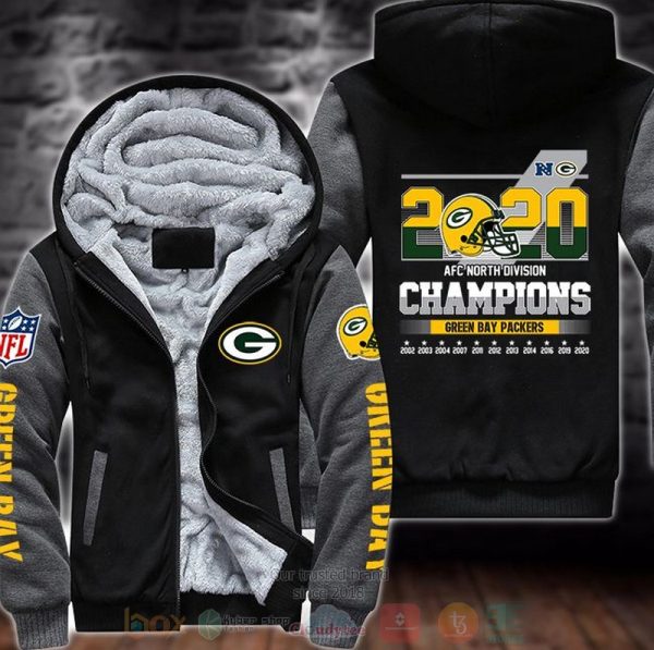 Nfl Green Bay Packers 2020 Afc North Divisions Champions 3D Fleece Hoodie