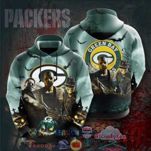 Nfl Green Bay Packers Horror Hoodie 3D