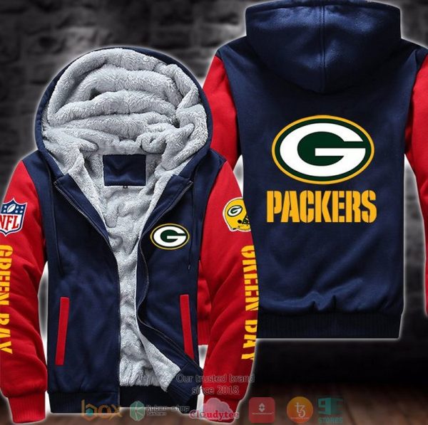 Nfl Green Bay Packers Logo 3D Fleece Hoodie Jacket