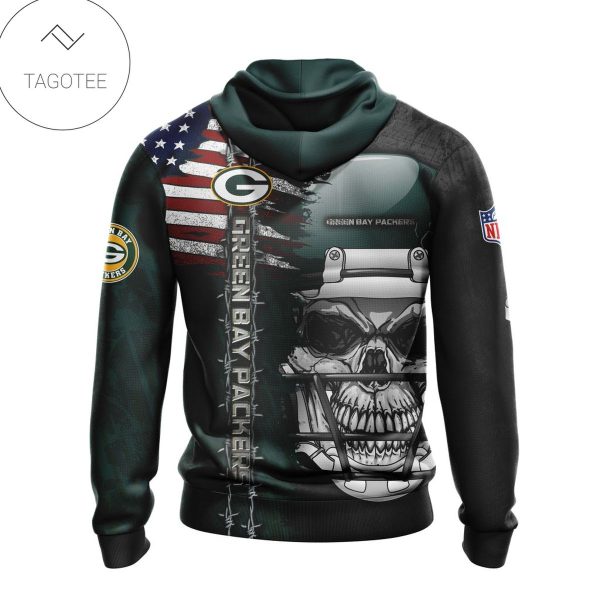 Nfl Green Bay Packers Skull With Helmets 2022 Hoodie