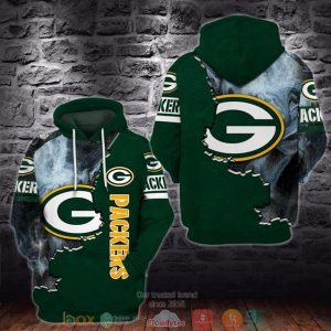 Nfl Green Bay Packers Smoke Green 3D Hoodie