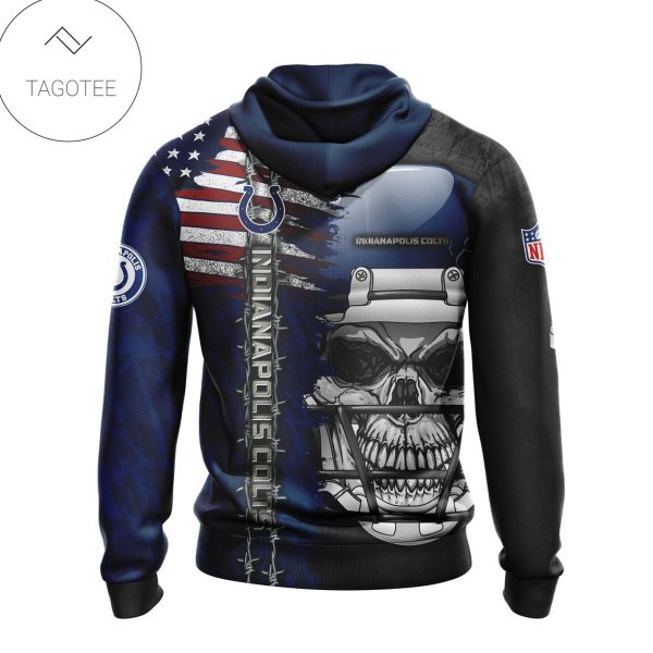 Nfl Indianapolis Colts Skull With Helmets 2022 Hoodie