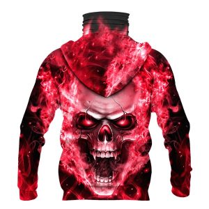 Nfl Kansas City Chiefs Flameskull 3D Hoodie Mask