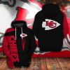 Nfl Kansas City Chiefs Logo Black Red 3D Hoodie