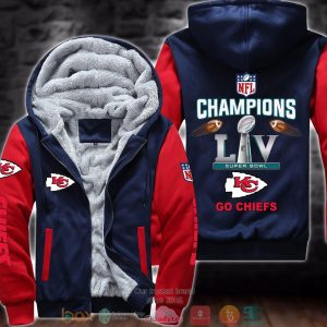 Nfl Kansas City Chiefs Logo Go Chiefs Super Bowl Liv 3D Fleece Hoodie