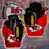 Nfl Kansas City Chiefs Paint Black Red 3D Hoodie