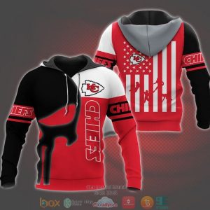 Nfl Kansas City Chiefs Punisher Skull United States Flag 3D Hoodie