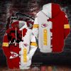 Nfl Kansas City Chiefs Running Red White 3D Hoodie