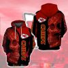 Nfl Kansas City Chiefs Skull Black Red 3D Hoodie