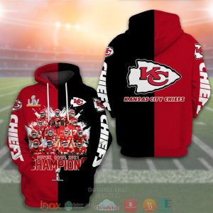 Nfl Kansas City Chiefs Super Bowl Champions 2021 Members Red 3D Hoodie