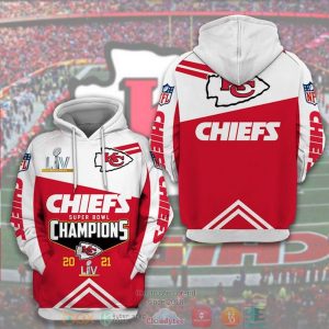 Nfl Kansas City Chiefs Super Bowl Liv Champions 2021 3D Hoodie