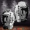 Nfl Las Vegas Raiders Black White 3D Hoodie