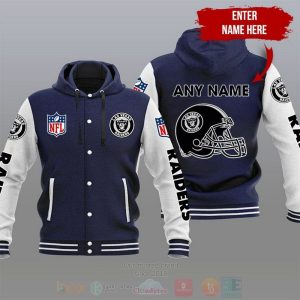 Nfl Las Vegas Raiders Custom Name Varsity Hoodie Jacket