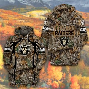 Nfl Las Vegas Raiders Green Camo 3D Hoodie