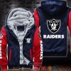 Nfl Las Vegas Raiders Logo 3D Fleece Hoodie Jacket