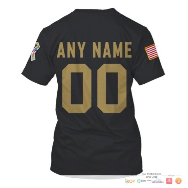 Nfl Los Angeles Rams Black Salute To Service Custom 3D Shirt