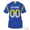 Nfl Los Angeles Rams Blue Custom 3D Shirt