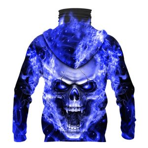 Nfl Los Angeles Rams Flameskull 3D Hoodie Mask