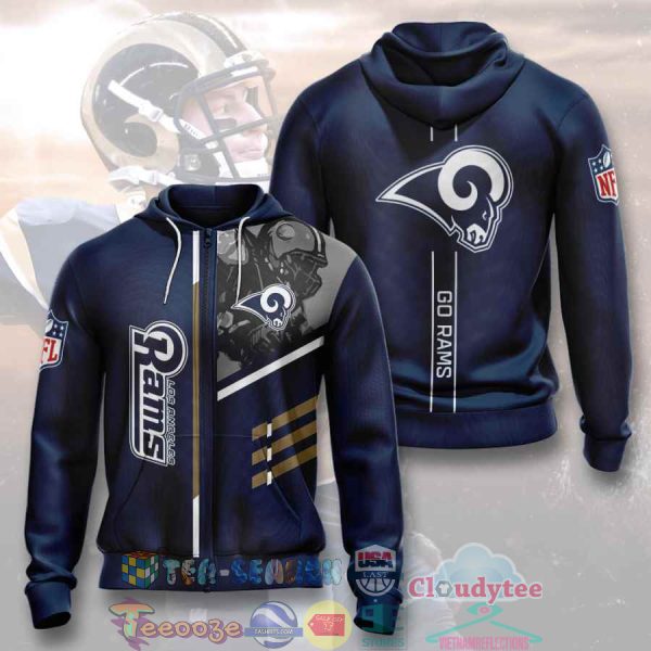 Nfl Los Angeles Rams Go Rams Hoodie 3D