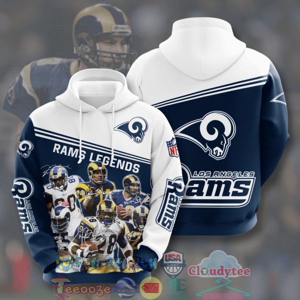 Nfl Los Angeles Rams Legends Signatures Hoodie 3D