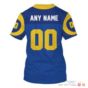 Nfl Los Angeles Rams Navy Blue Custom 3D Shirt