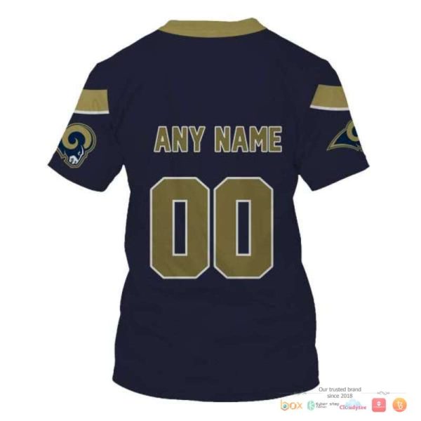 Nfl Los Angeles Rams Navy Custom 3D Shirt