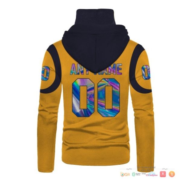 Nfl Los Angeles Rams Navy Yellow Hologram 3D Hoodie Mask