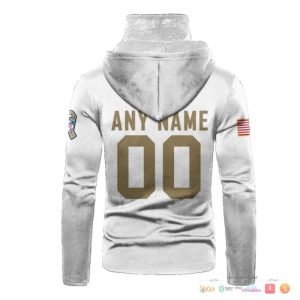 Nfl Los Angeles Rams Salute To Service White 3D Hoodie Mask