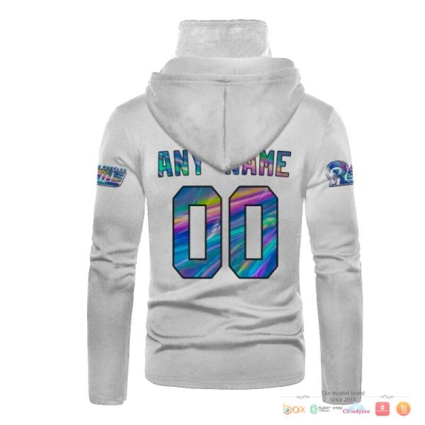 Nfl Los Angeles Rams White Hologram 3D Hoodie Mask