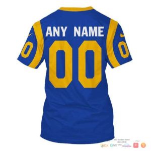 Nfl Los Angeles Rams Yellow Nike Custom 3D Shirt