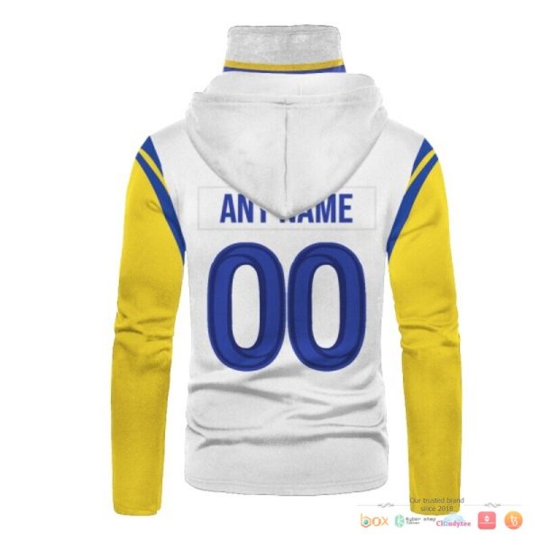 Nfl Los Angeles Rams Yellow White 3D Hoodie Mask