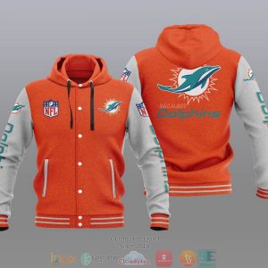 Nfl Miami Dolphins Baseball Jacket Hoodie