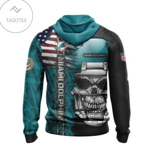 Nfl Miami Dolphins Skull With Helmets 2022 Hoodie