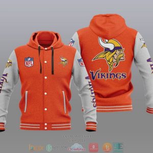 Nfl Minnesota Vikings Baseball Jacket Hoodie