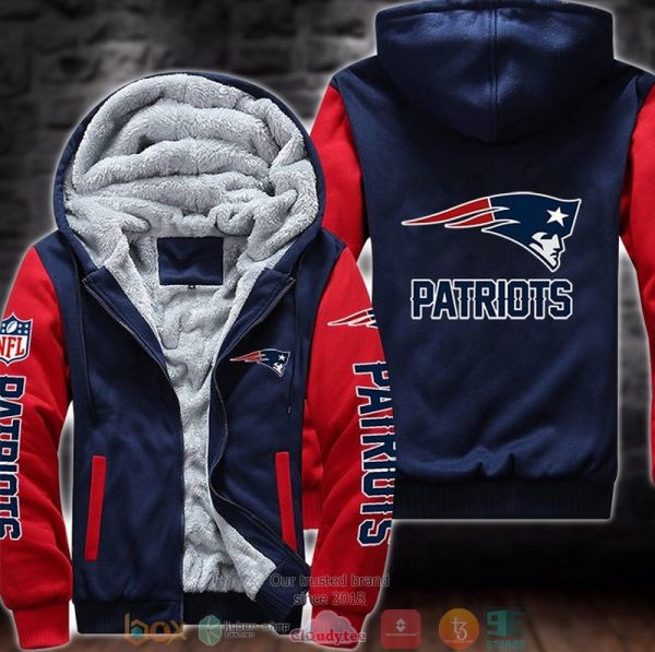 Nfl New England Patriots Logo 3D Fleece Hoodie