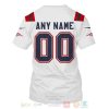 Nfl New England Patriots Personalized White 3D Hoodie