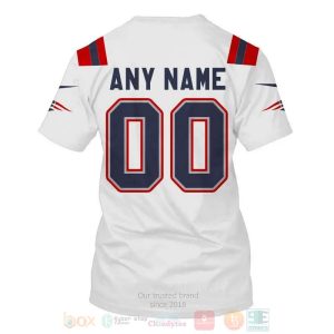 Nfl New England Patriots Personalized White 3D Hoodie