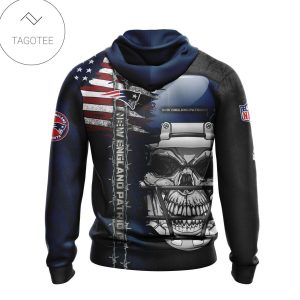 Nfl New England Patriots Skull With Helmets 2022 Hoodie