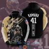 Nfl New Orleans Saints Alvin Kamara 41 Geaux Saints Hoodie 3D