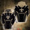 Nfl New Orleans Saints Black Yellow 3D Hoodie