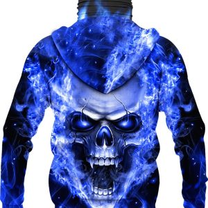 Nfl New York Giants Flameskull 3D Hoodie Mask