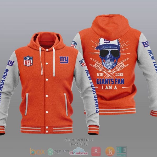 Nfl New York Giants I Am A Giants Fan Baseball Hoodie Jacket